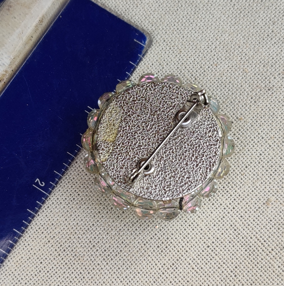 Vintage ab crystal brooch - Picture 5 of 8